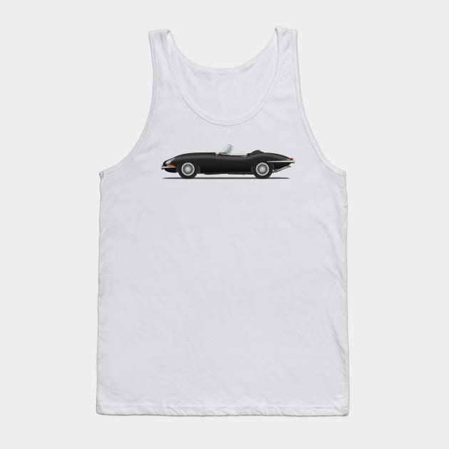 Jaguar E Type Roadster Black Tank Top by SteveHClark